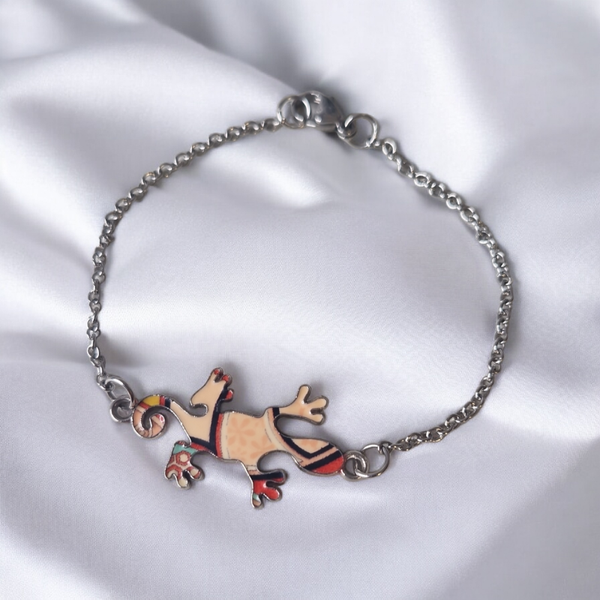 Bracelet lézard en acier inoxydable