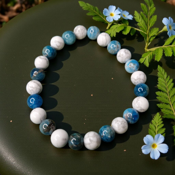 Bracelet Apatite & Howlite
