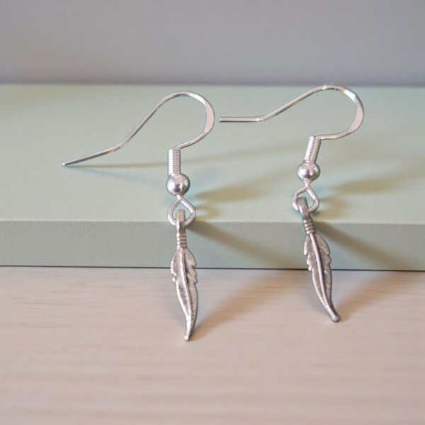 Boucles d’oreilles – Plumes Fines