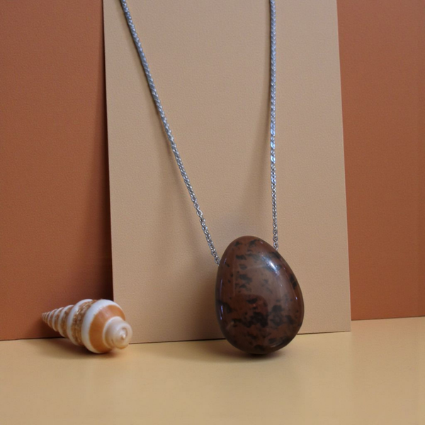 Collier Obsidienne Acajou