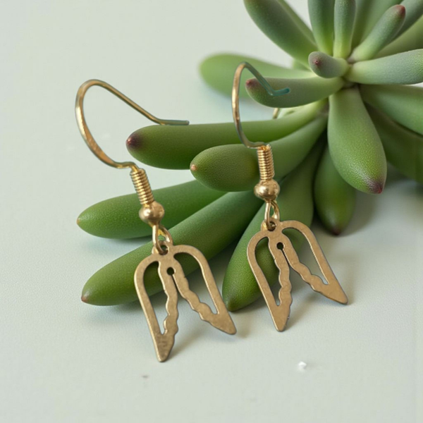Boucles d’oreilles – Feuilles Ajourées Dorées