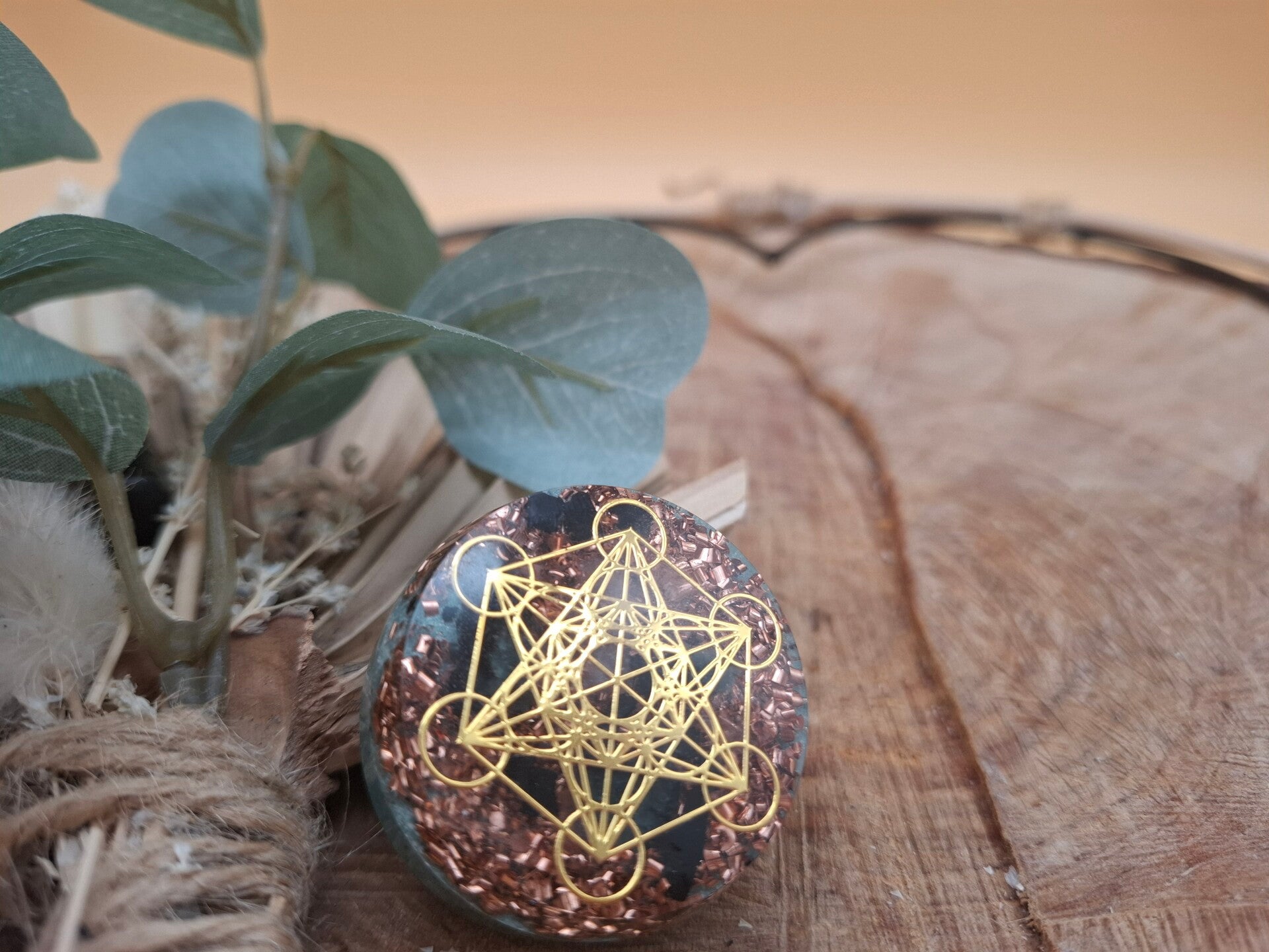 Taschenorgonit Shungit gold