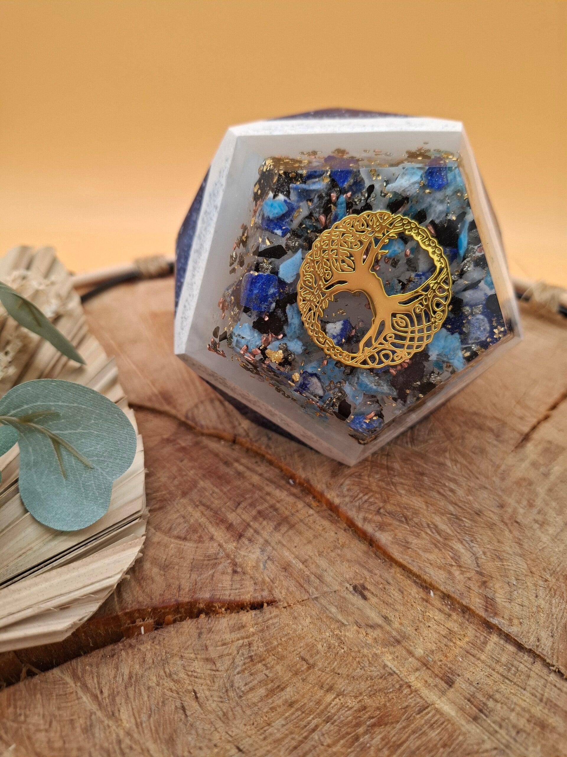 Orgonit Dodekaeder Lapislazuli / Apatit