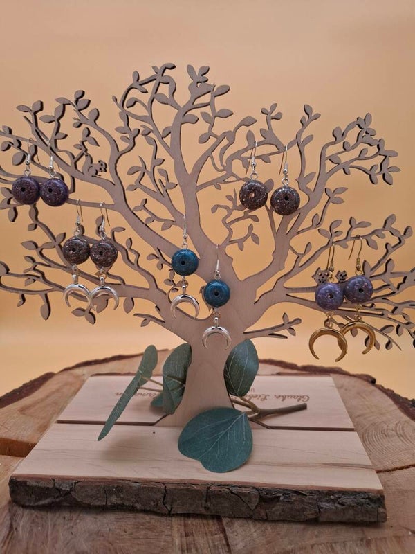 Orgonit Ohrringe silber