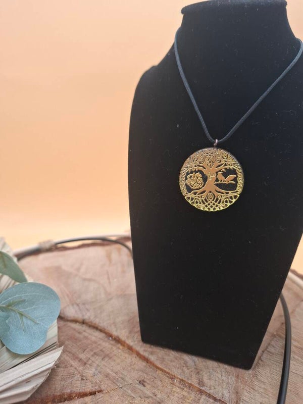 Orgonit Amulett Baum des Lebens mit Vögeln