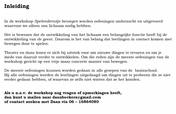 MASTERCLASS Spelenderwijs Bewegen