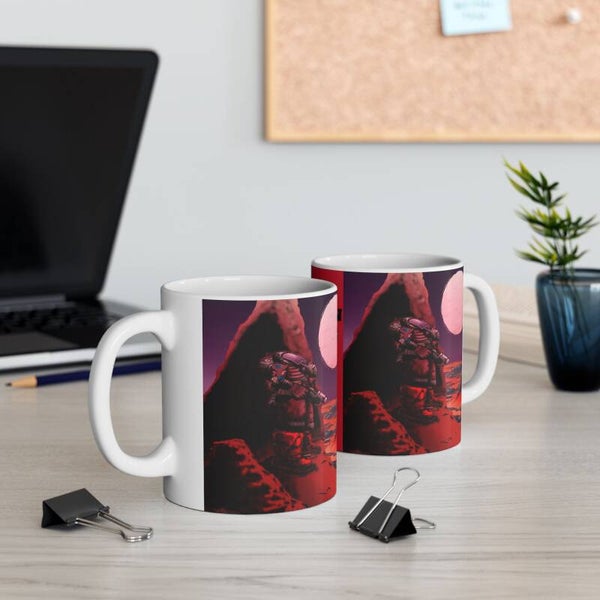 MOON BASE - science fiction mug.