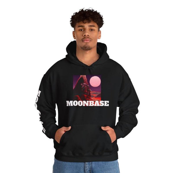MOON BASE Hoodie- Heavy Blend™ Hoodie -Science Fiction Hoodie