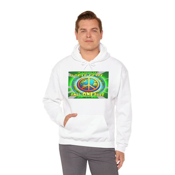 World Peace Hoodie- Heavy Blend™ Hoodie -The Rule for World Peace