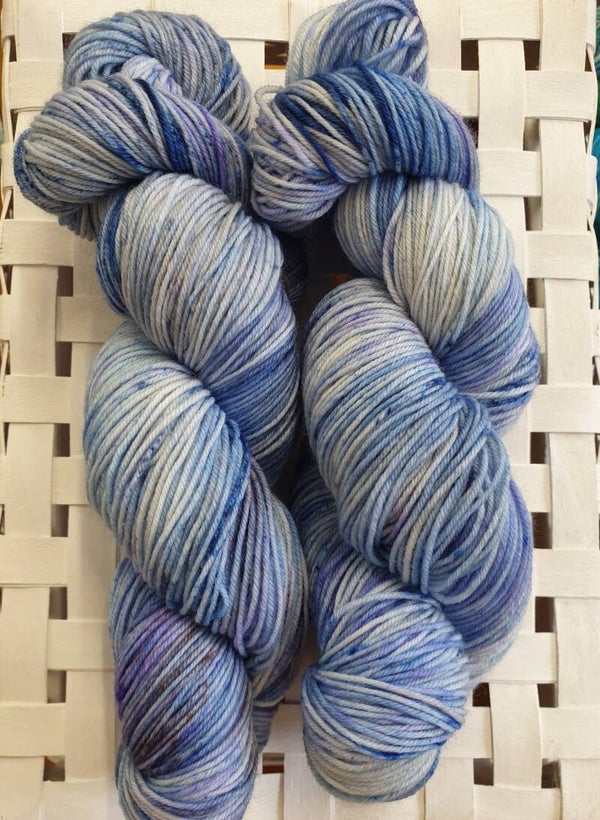 Hand dyed socks yarn.  Bluebell