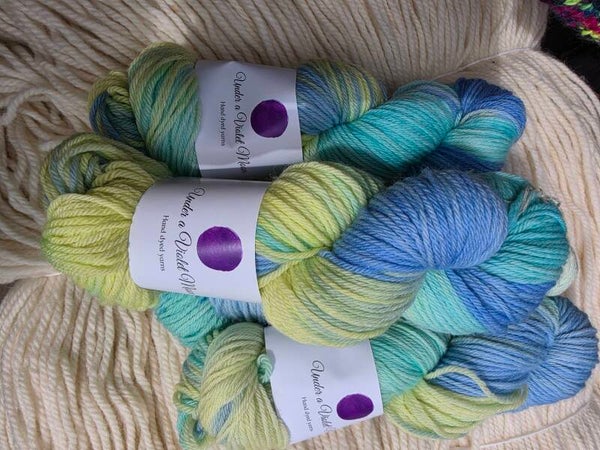 Hand dyed DK wool. Dreams