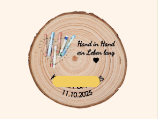 Geldgeschenk Holzscheibe