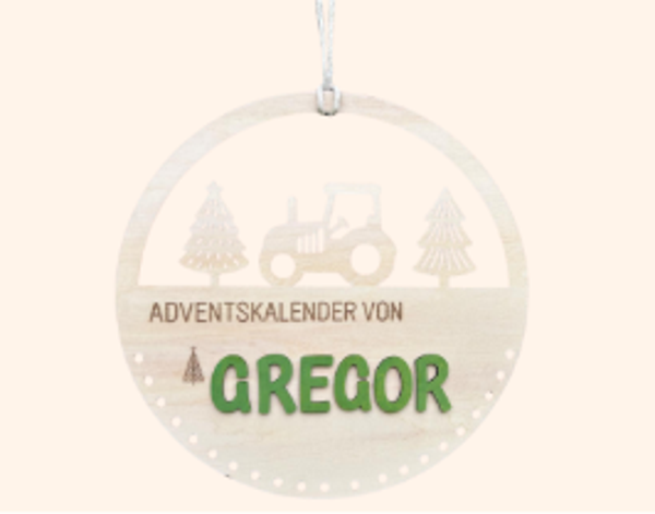Adventskalender "Traktor rund"