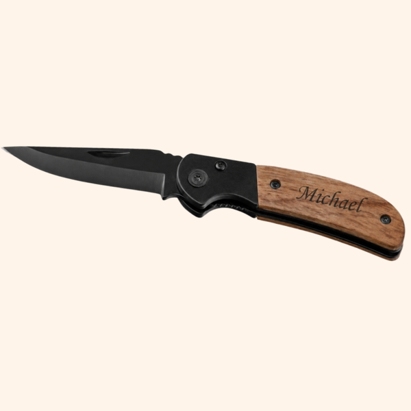 Taschenmesser aus Holz - personalisiert