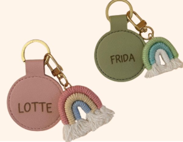 Kunstlederanhänger + Regenbogen