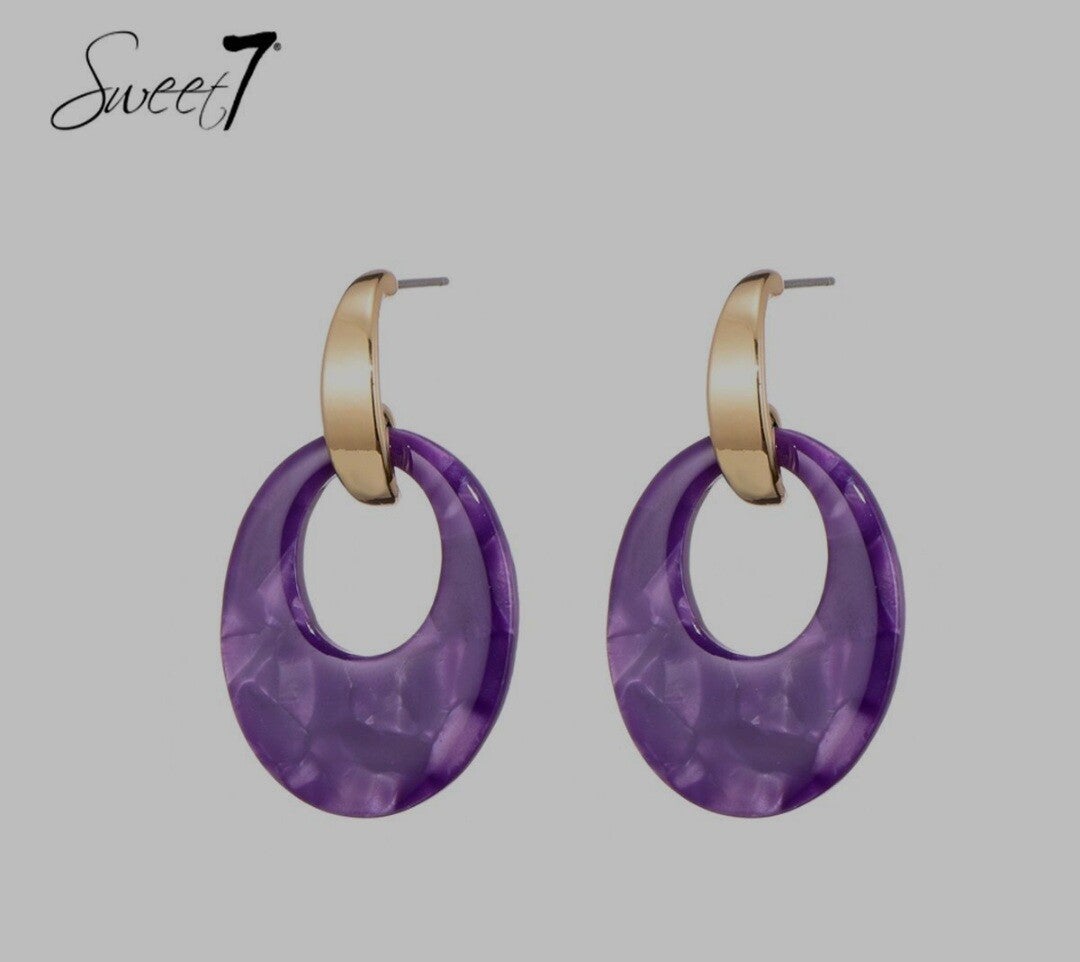 Oorbel purple rain