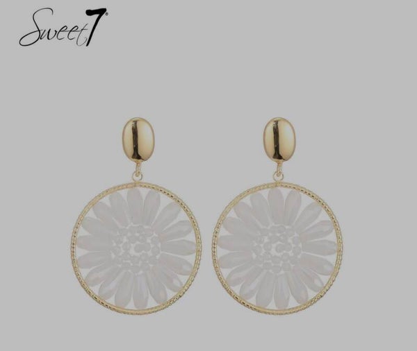 Oorbel White Round