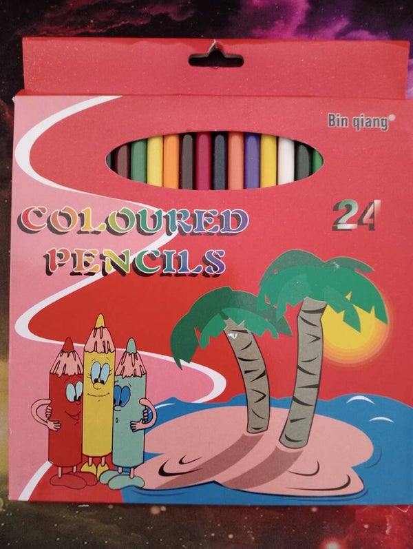 Vrolijke Kleurpotloden Set - 24 Kleuren