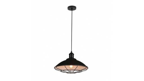 Industriële Hanglamp Zwart/Wit Metaal 40x25 cm