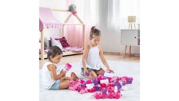 Dolu Eenhoorn JumBlocks Trein met 25 Blokken Roze