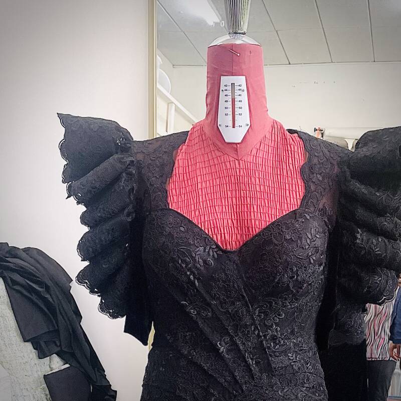 Zwarte jurk Persephone.