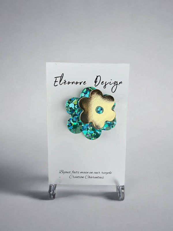 Broche Glitter Turquoise