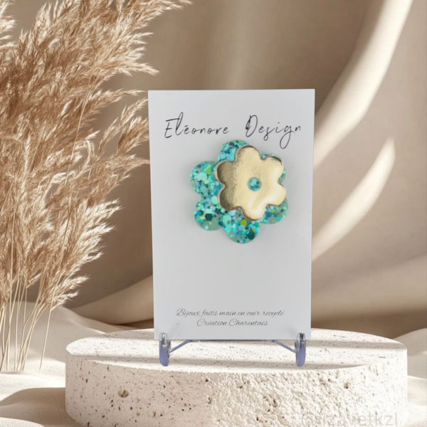 Broche Glitter Turquoise