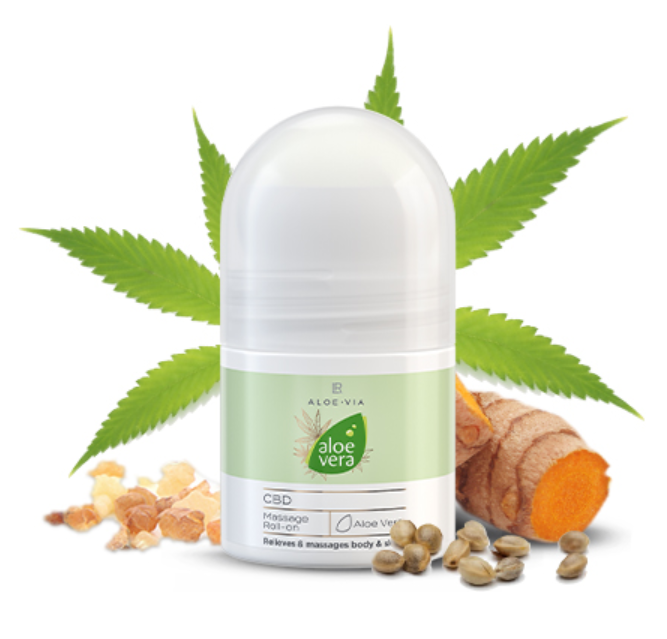 roll-on de massage aloe vera cbd lr 