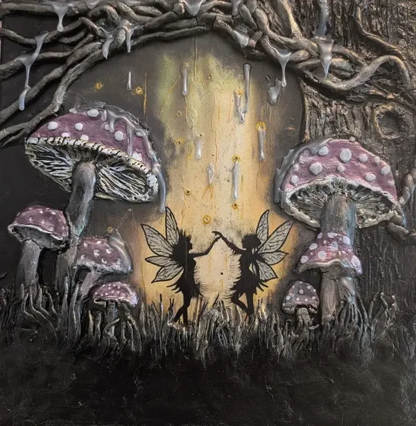 Enchanted Forest Light-Up 3D Canvas Art