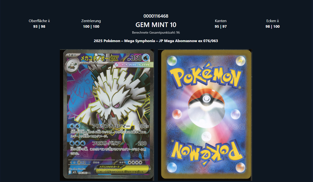 AOG 10 - Mega Abomasnow ex 076/063 JP