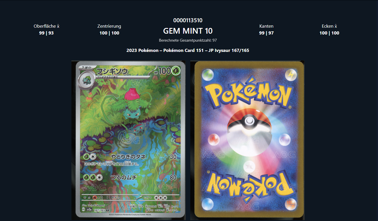 AOG 10 - Ivysaur sv2a 167/165 JP