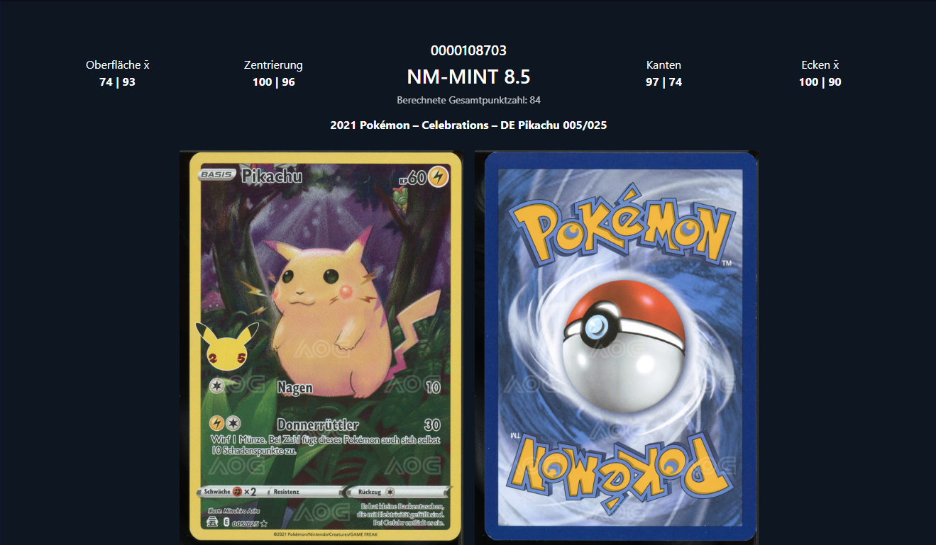 AOG 8.5 - Pikachu 005/025 DE