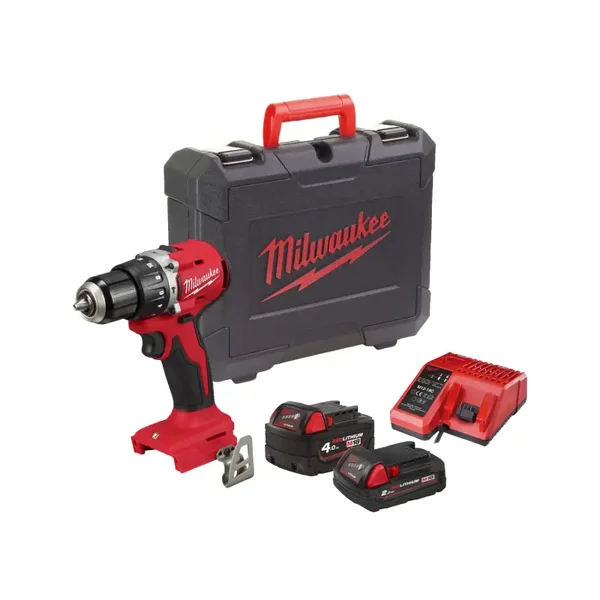 Milwaukee M18 BLPDRC-422C 18V Li-ion accu klopboor- /schroefmachine set (1x 4.0Ah + 2.0Ah accu) in koffe