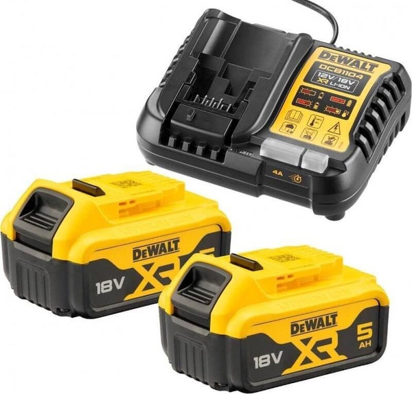 DeWalt 18V Accuvoordeelset met 2x 5.0Ah accu's en snellader