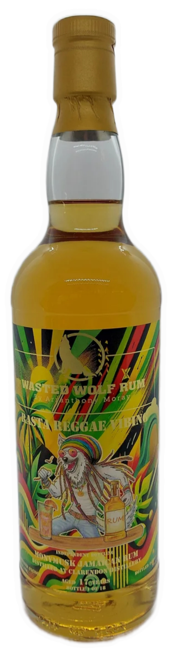 Wasted Wolf R1 Rasta Reggae Vibing - Monymusk 2007 17Y Jamaican Rum 52,3%