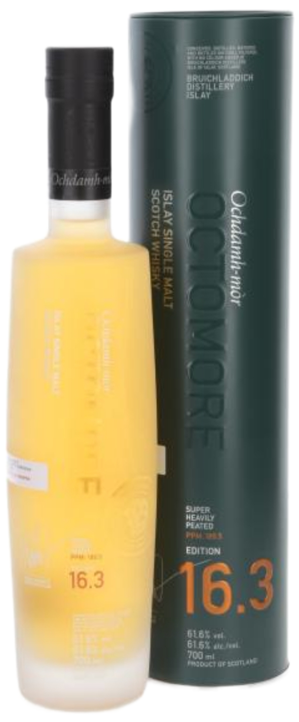 OCTOMORE 16.3 5Y 189.5 PPM  LOCAL BARLEY ISLAY SINGLE MALT WHISKY 61,6%