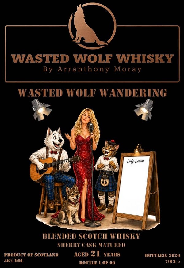 Wasted Wolf B1 Wasted Wolf Wandering - Blended Scotch Whisky 21y Sherry Cask 46%