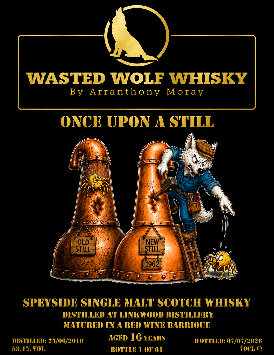 Wasted Wolf M20 Once Upon A Still - Linkwood 2010 16Y Red Wine Barrique Matured 53,1%