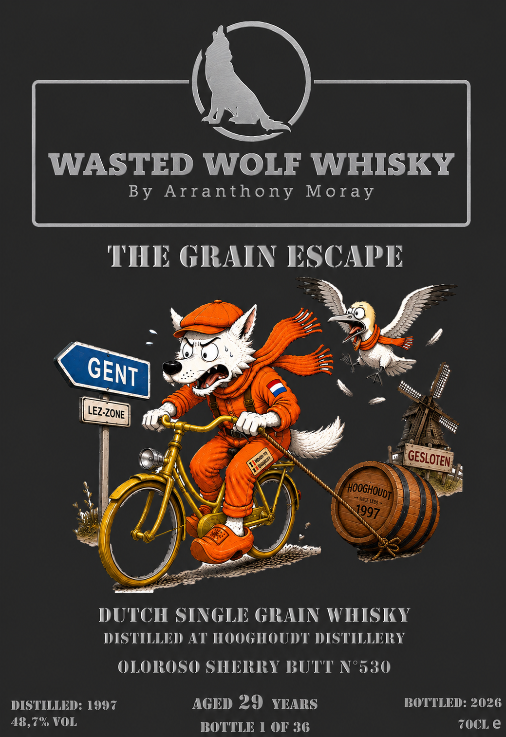 Wasted Wolf G4 The Grain Escape - Hooghoudt 1997 29y oloroso sherry butt 48,7%