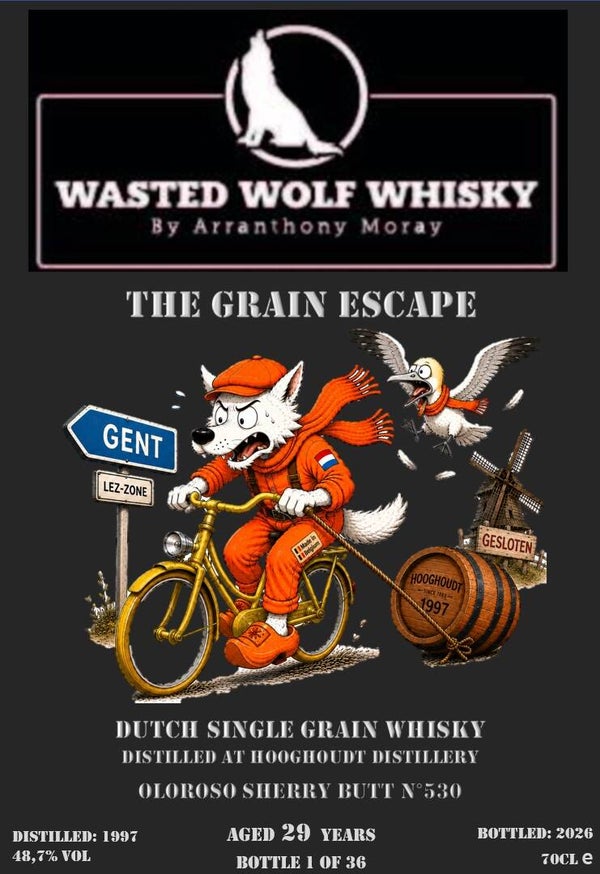 Wasted Wolf G4 The Grain Escape - Hooghoudt 1997 29y oloroso sherry butt 48,7%