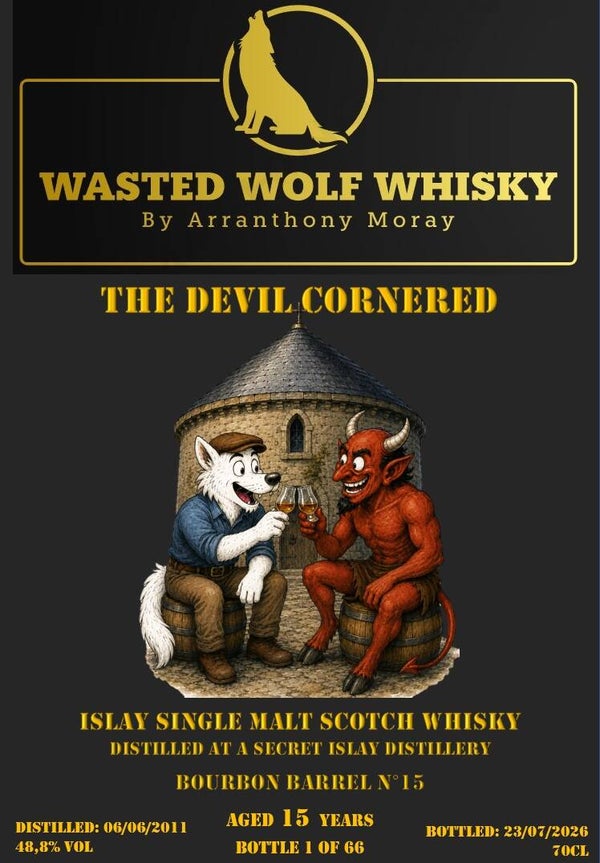 Wasted Wolf M21 The Devil Cornered - Secret Islay 2011 15Y Bourbon Barrel 48,8%