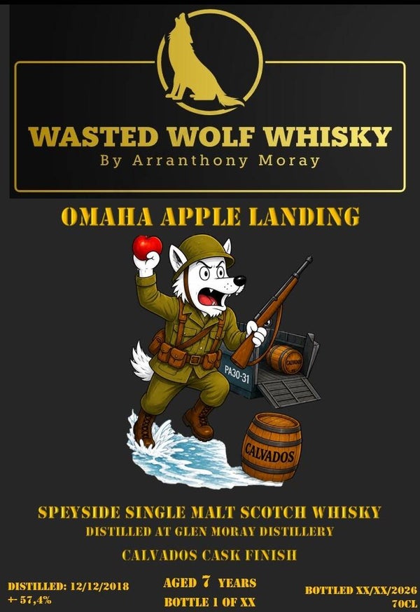 Wasted Wolf M24 Omaha Apple Landing - Glen Moray 2018 7y Calvados Cask Finish