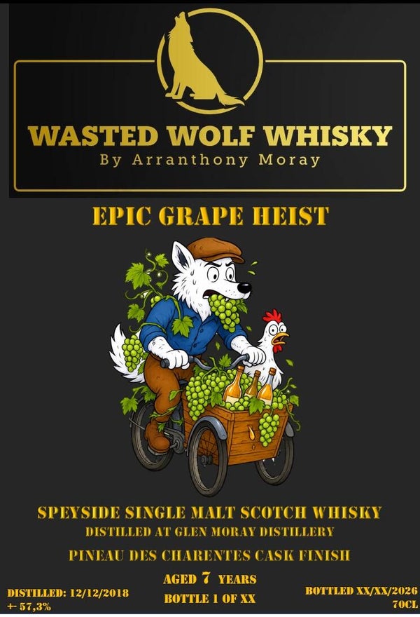 Wasted Wolf M25 Epic Grape Heist - Glen Moray 2018 7y Pineau Des Charentes Finish