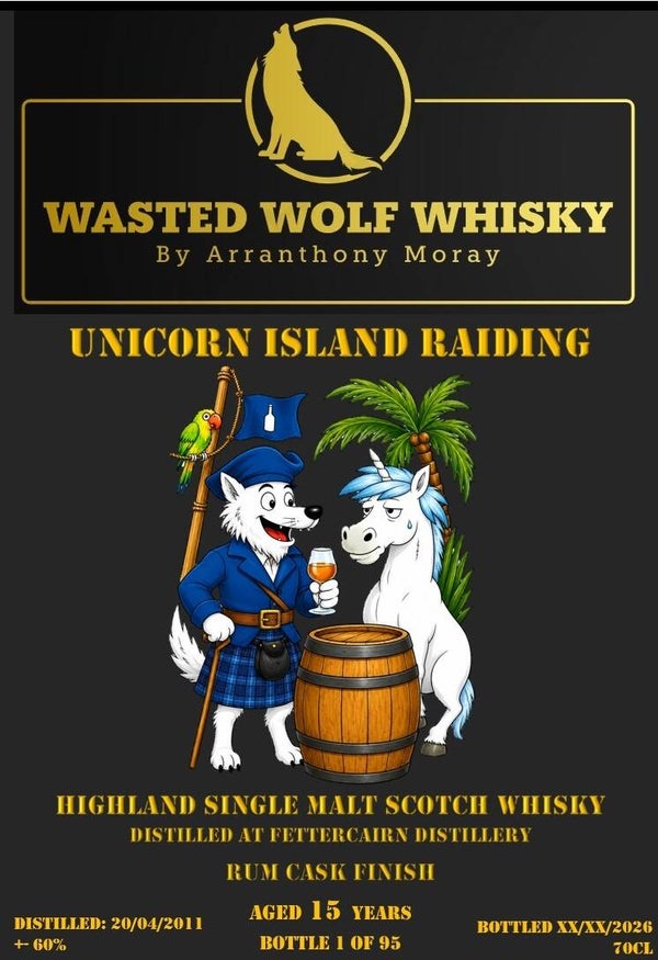 Wasted Wolf M26 Unicorn Island Raiding - Fettercairn 2011 15Y Rum cask finish