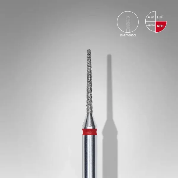 STALEKS EXPERT Fresa diamantata Ago rossa, diametro 1 mm, parte lavorativa 10 mm