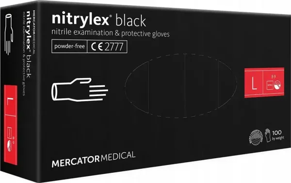 Guanti in nitrile neri, 100pz