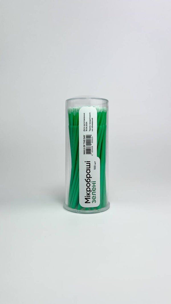 Green Microbrushes, 100pcs