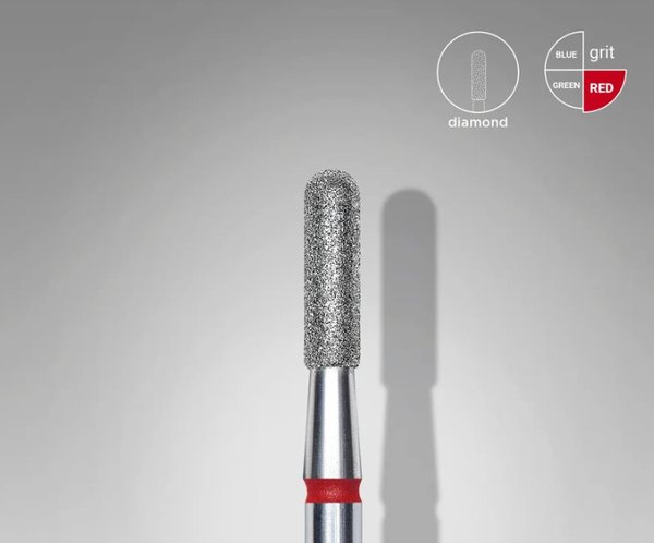 STALEKS EXPERT Fresa diamantata Cilindro arrotondato rossa, diametro 2,3 mm, parte lavorativa 8 mm SKU: FA30R023/8