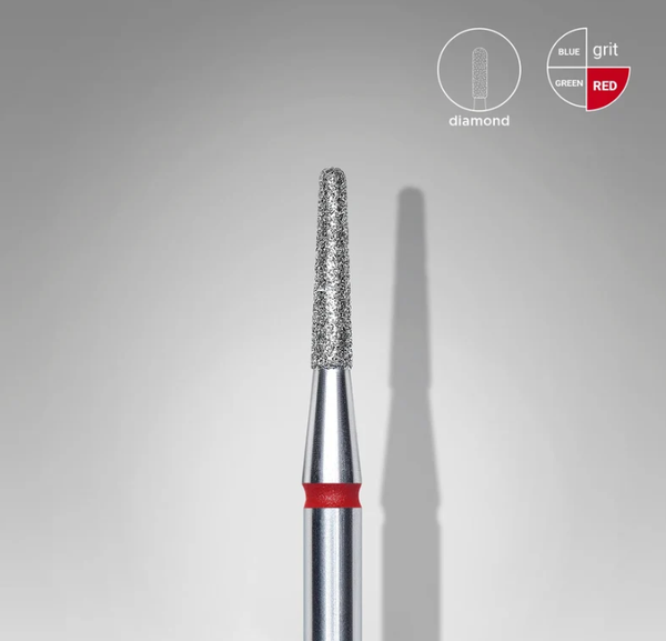 STALEKS EXPERT Fresa diamantata «cono troncato» rossa, diametro 1,8 mm, parte lavorativa 8 mm SKU: FA70R018/8