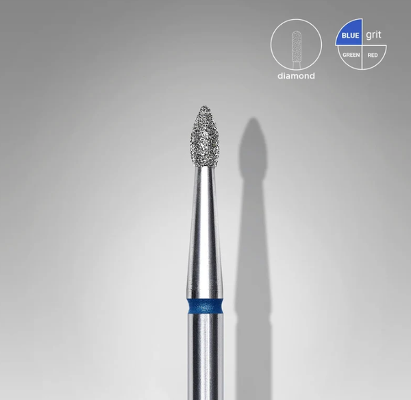 STALEKS EXPERT Fresa diamantata Gemma acuta blu, diametro 1,8 mm, parte lavorativa 4 mm SKU: FA60B018/4